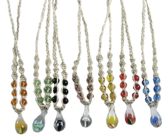 Small Glass Mushroom Necklace