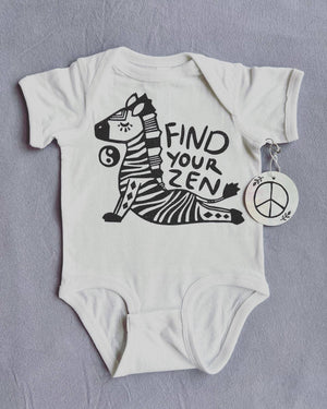 Zen Zebra Baby Bodysuit