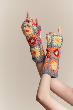 Floral Crochet Hand Warmer