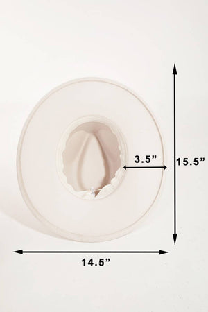 Embroidered Ribbon Bow Fedora Hat