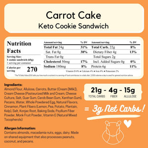 Carrot Cake Keto Cookie Sandwich