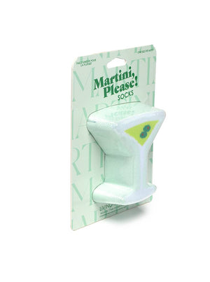 Martini Glass 3D Crew Socks – Green