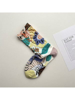 Rufia - Abstract Botanical Crew Socks
