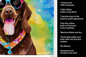 Chocolate Labrador Hippie Dawg Kitchen Towel
