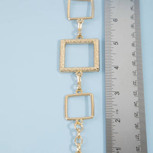 Open Square Link Chain Belt