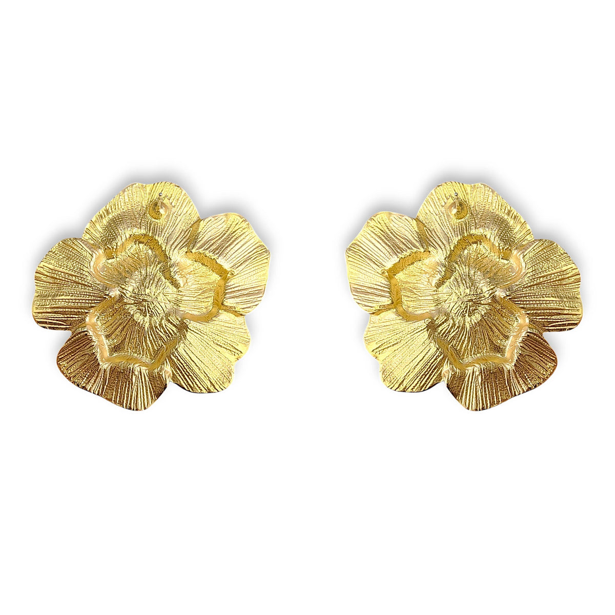 Black & White Flower Statement Earrings | Handmade Jewelry
