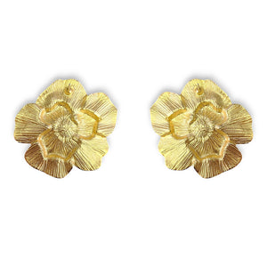 Black & White Flower Statement Earrings | Handmade Jewelry