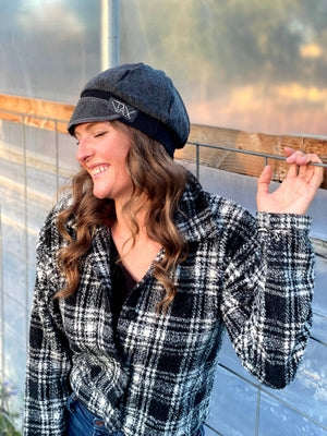 Upcycled Sweater Flapper Cap