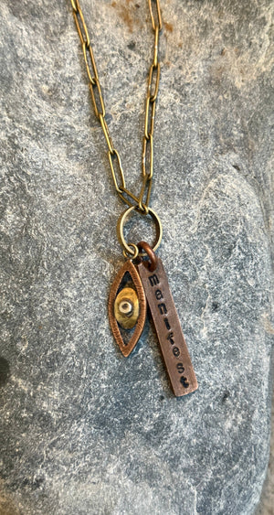 Manifest and Third Eye Charm Necklace - Made By Survivors