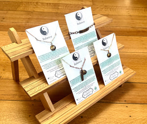 Balance and Yin-Yang Charm Necklace - Handmade by Survivors