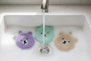 Good New Bears Scrubby Set – Cute Dish Scrubbers (3-Pack)