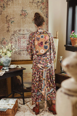 Art of Life Opera Duster Kimono Robe - Flower Palette Print
