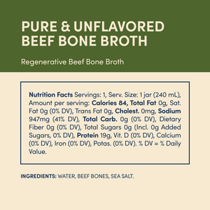 Regenerative Grass-Fed Beef Bone Broth 14 oz