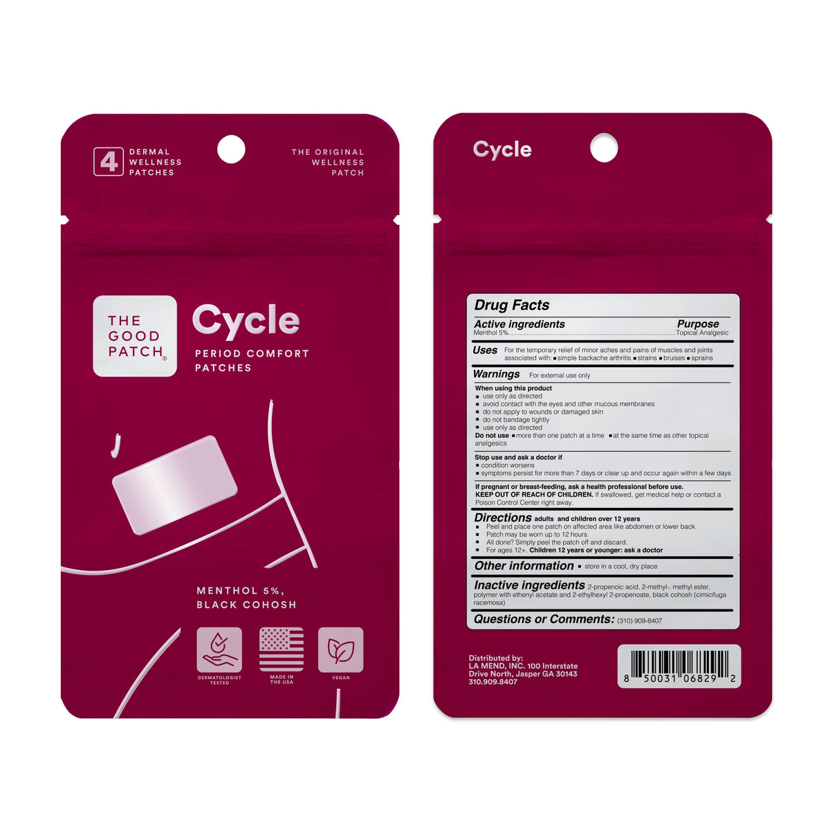 Menstrual Relief Patch with Menthol & Black Cohosh