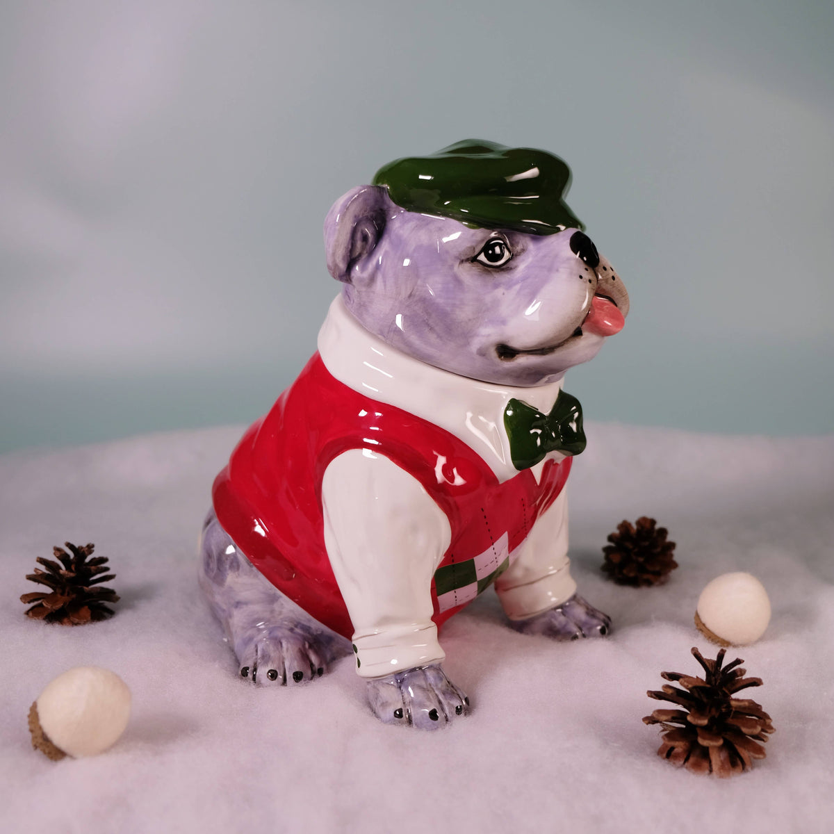 Christmas Sweater Dog Treat Jar