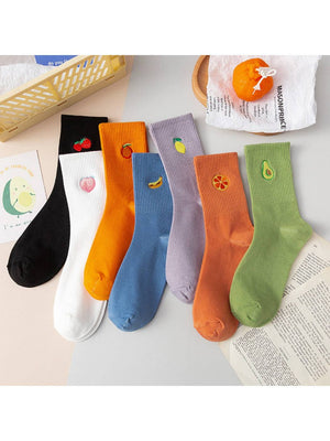 Rufia - Fruit Embroidery Crew Socks