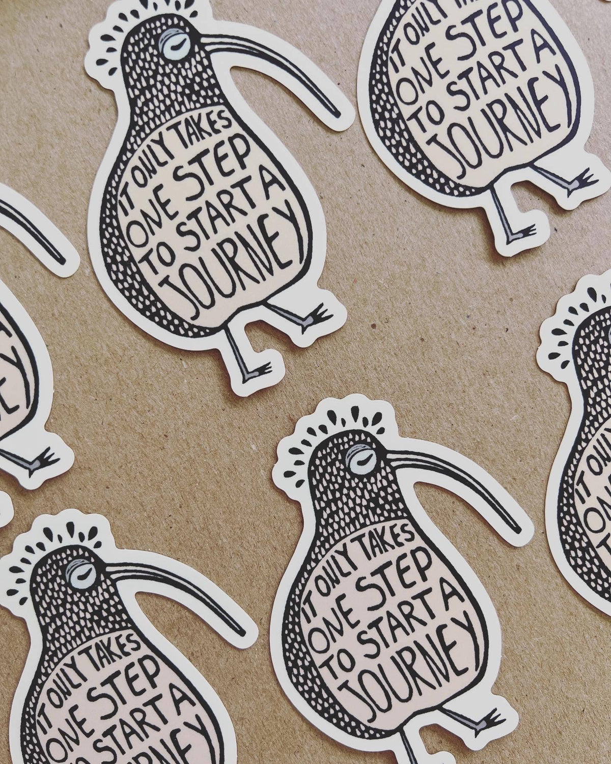 Fearless Kiwi Decorative Stickers, Waterproof Stickers