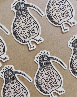 Fearless Kiwi Decorative Stickers, Waterproof Stickers