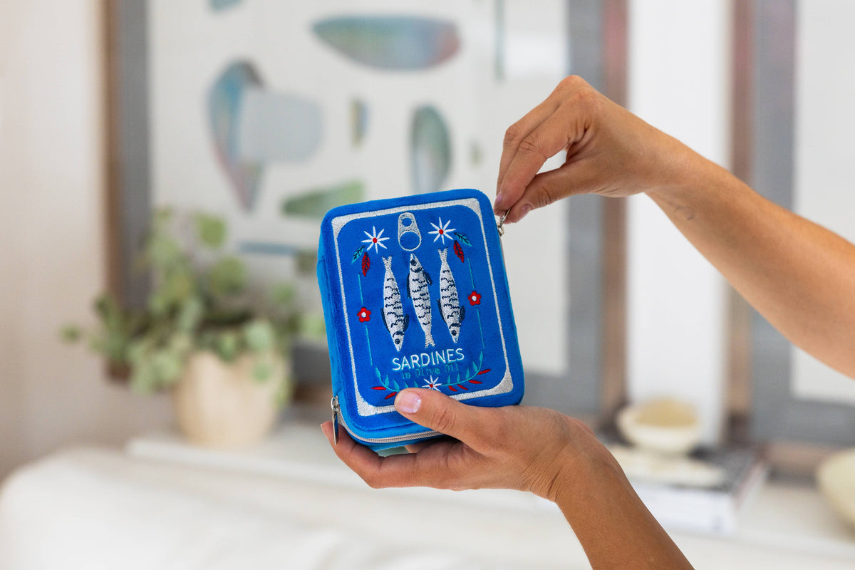 Sardine Can Velvet Jewelry Case – Blue