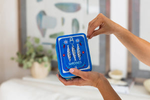 Sardine Can Velvet Jewelry Case – Blue