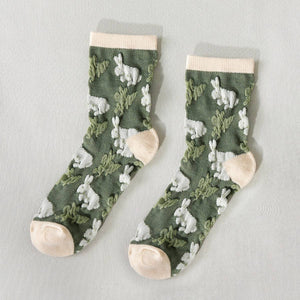 Bohemian Embossed Crew Socks