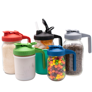 Pour and Store Pitcher Lid with Handle for Mason Jars