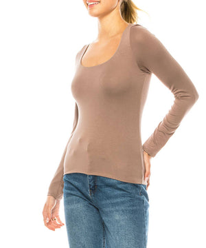 Bamboo Double Layered Long Sleeve Top