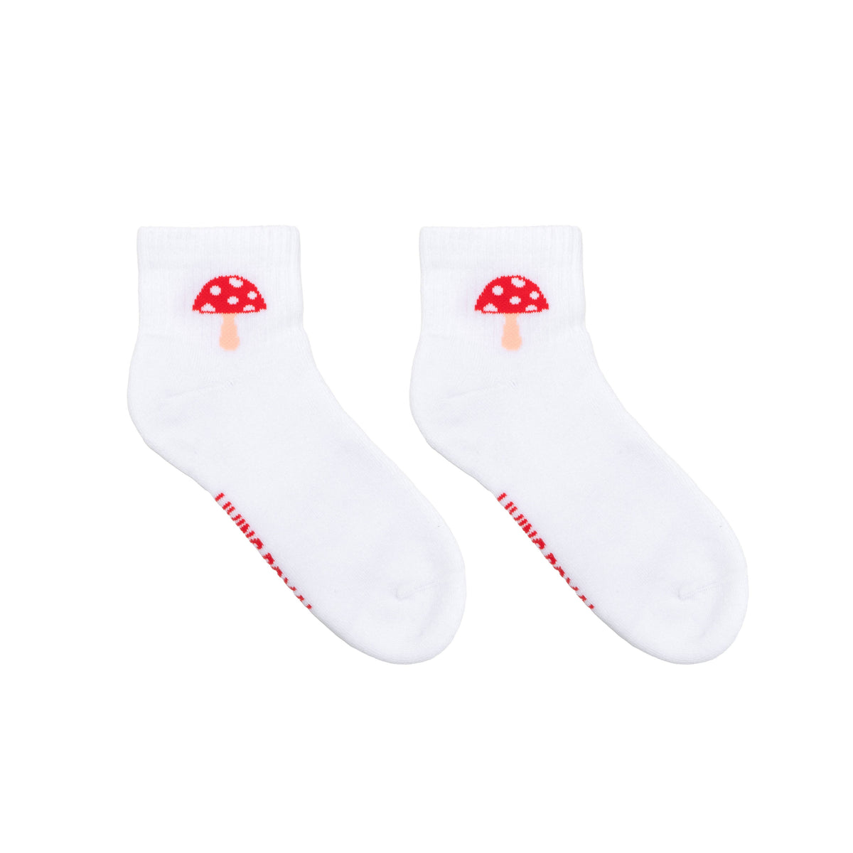 Mushroom Classic Ankle Socks – White