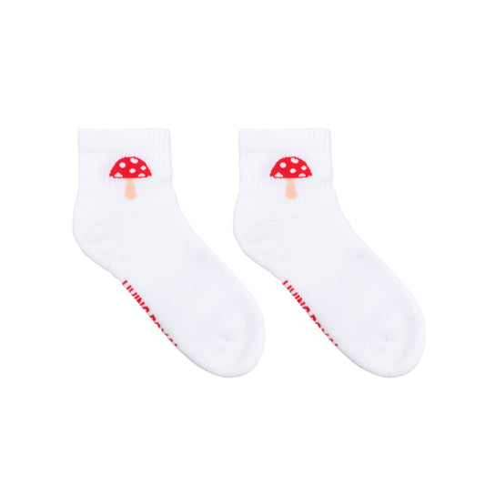 Mushroom Classic Ankle Socks – White