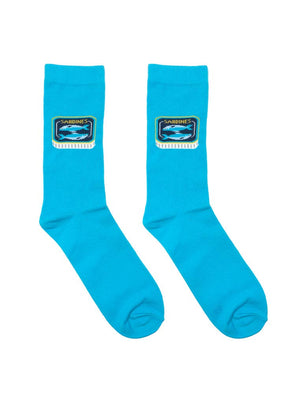 Canned Sardines 3D Crew Socks – Blue