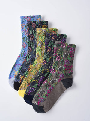Rufia - Wild Bloom Texture Crew Socks