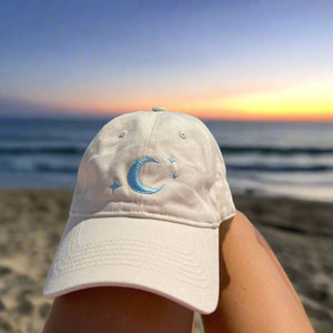 White Cotton Dad Hat - Chase Your Stars Cap