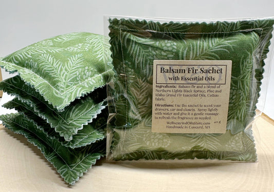 Balsam Fir Aromatherapy Sachet - Evergreen Green