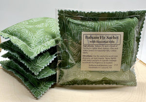 Balsam Fir Aromatherapy Sachet - Evergreen Green