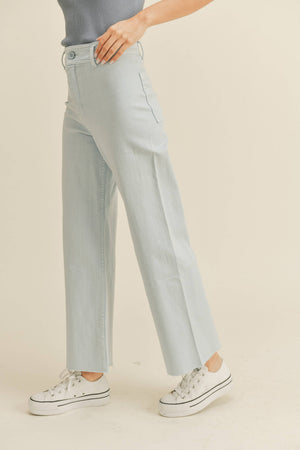 STRAIGHT WIDE LEG DENIM PANTS