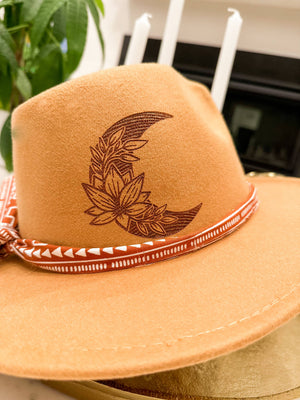 Lotus & Moon Burnt Rancher Hat