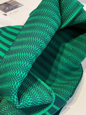 Striped Woven Handbag