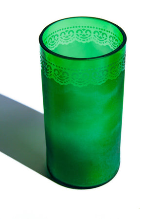 Handcrafted Upcycled Glass Tumblers, Set of 2