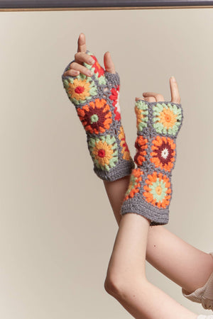Floral Crochet Hand Warmer