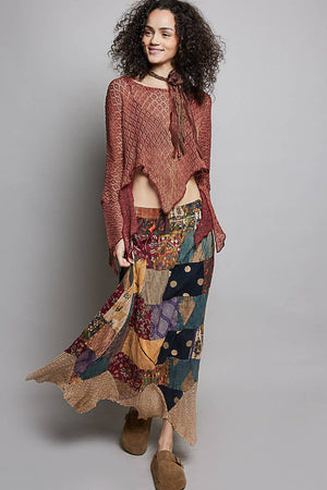 Rosette Accent Tassel Detail Layered Tie Belt