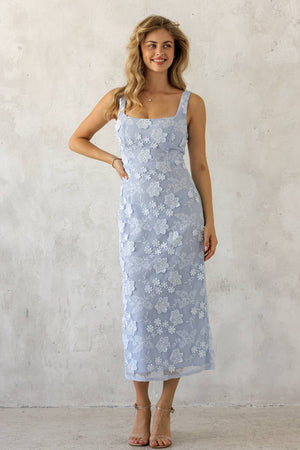 Floral Lace Midi Dress
