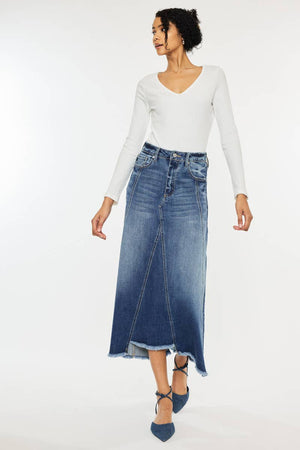 Mid length Denim skirt