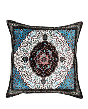 Blue Decorative Pillow Cover 18x18, Handmade Throw Pillow