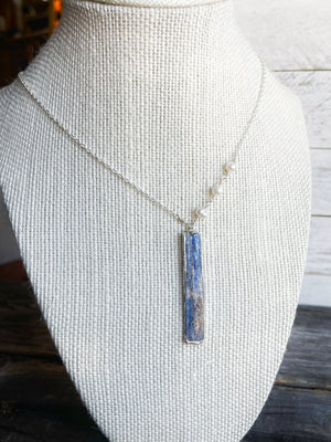 Kyanite Pearl Necklace