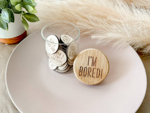I'm Bored Jar with 25 Activity Coins