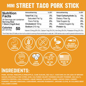 Righteous Felon Street Taco Pork Stick Mini 0.5oz