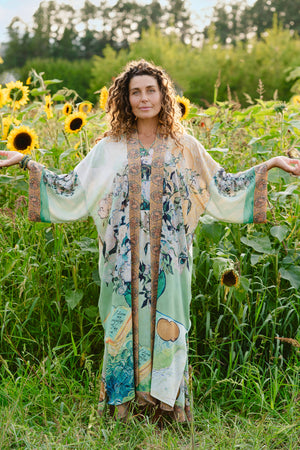 Van Gogh I Paint My Dream Opera Duster Kimono Robe