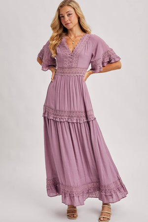 V-Neck Boho Maxi Dress