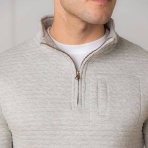 Quilted Half Zip Pullover