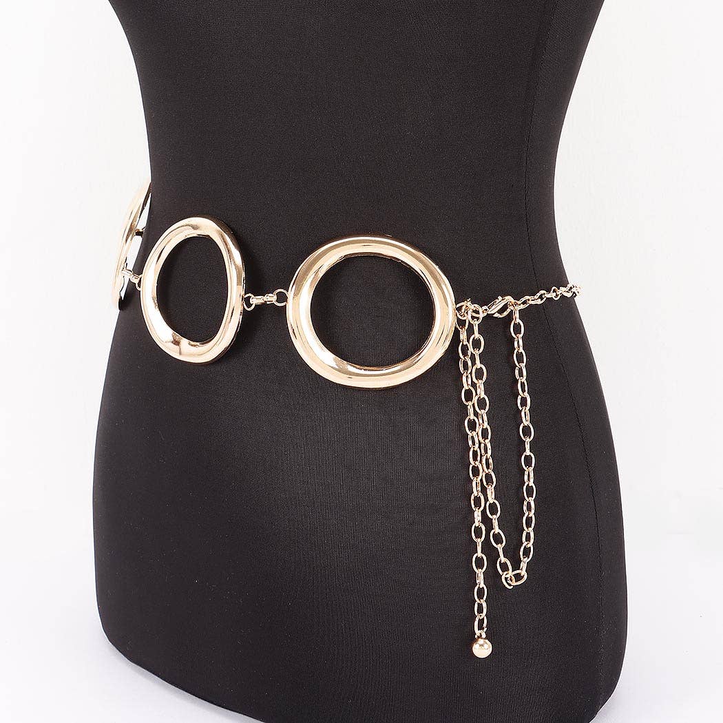 Oval Link Chain Belt – Gold